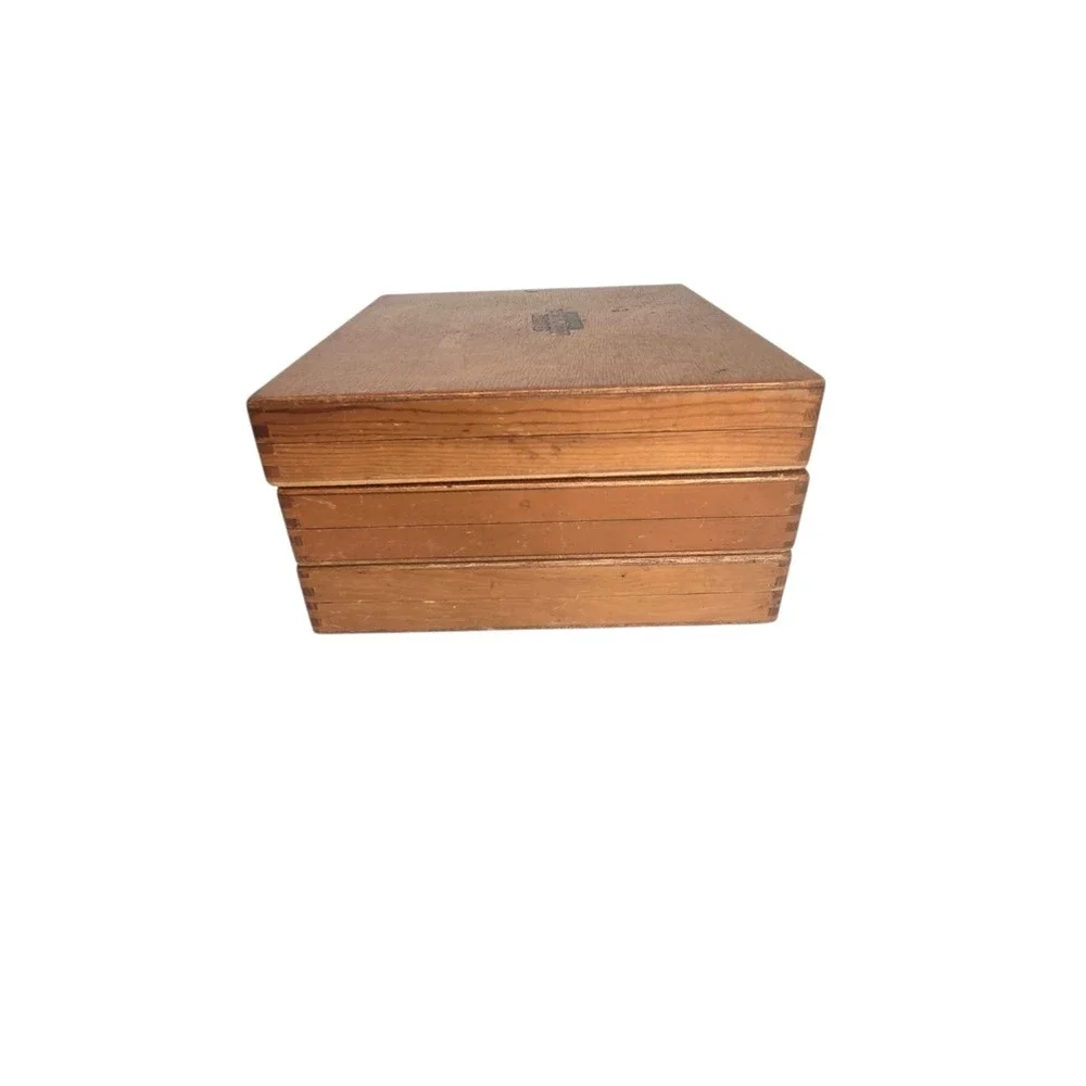 Vintage 70s Fuller Findings No. 111 Jewelry Supply Wooden Storag Boxes Lot of 3